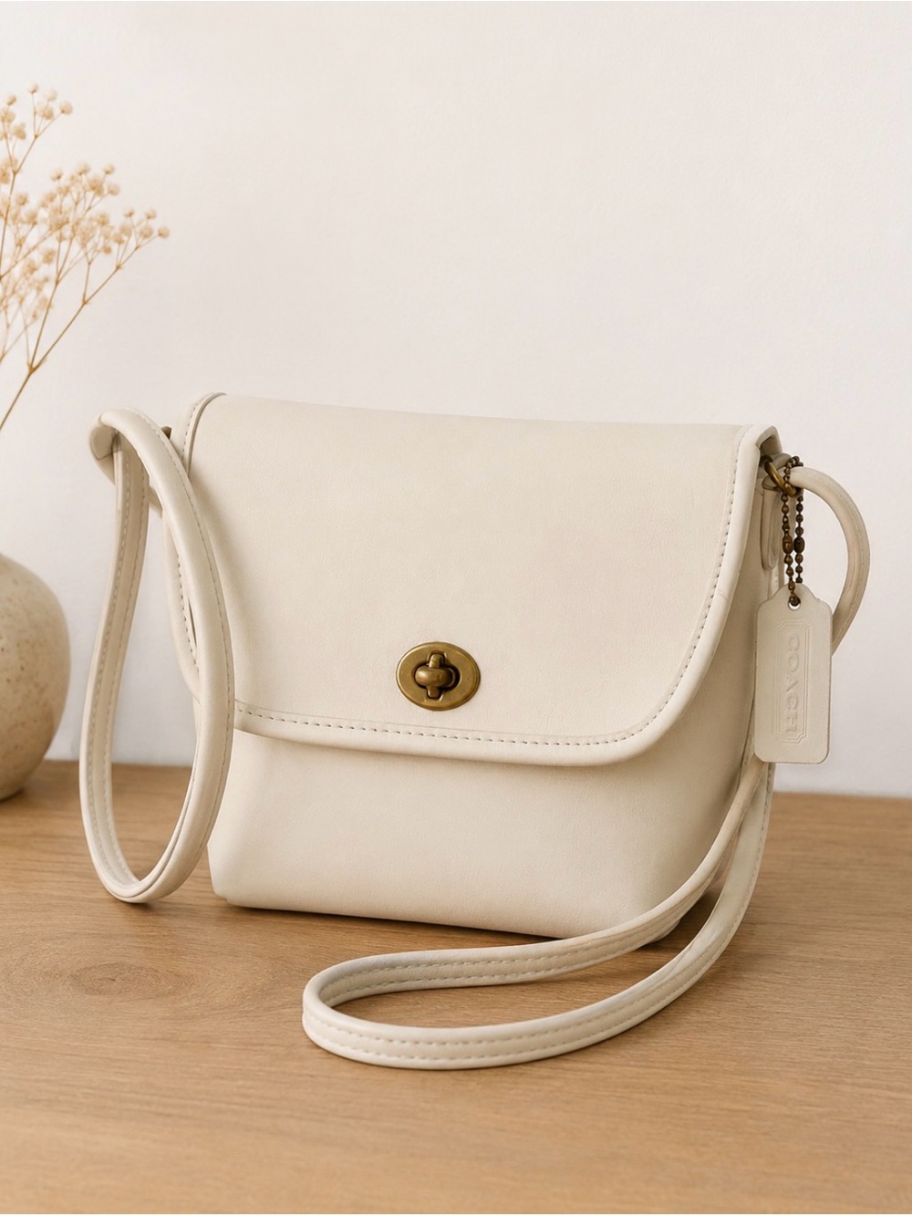 VTG Coach Legacy Quincy Bag #9919 Bone Glove tanned Leather Crossbody EUC